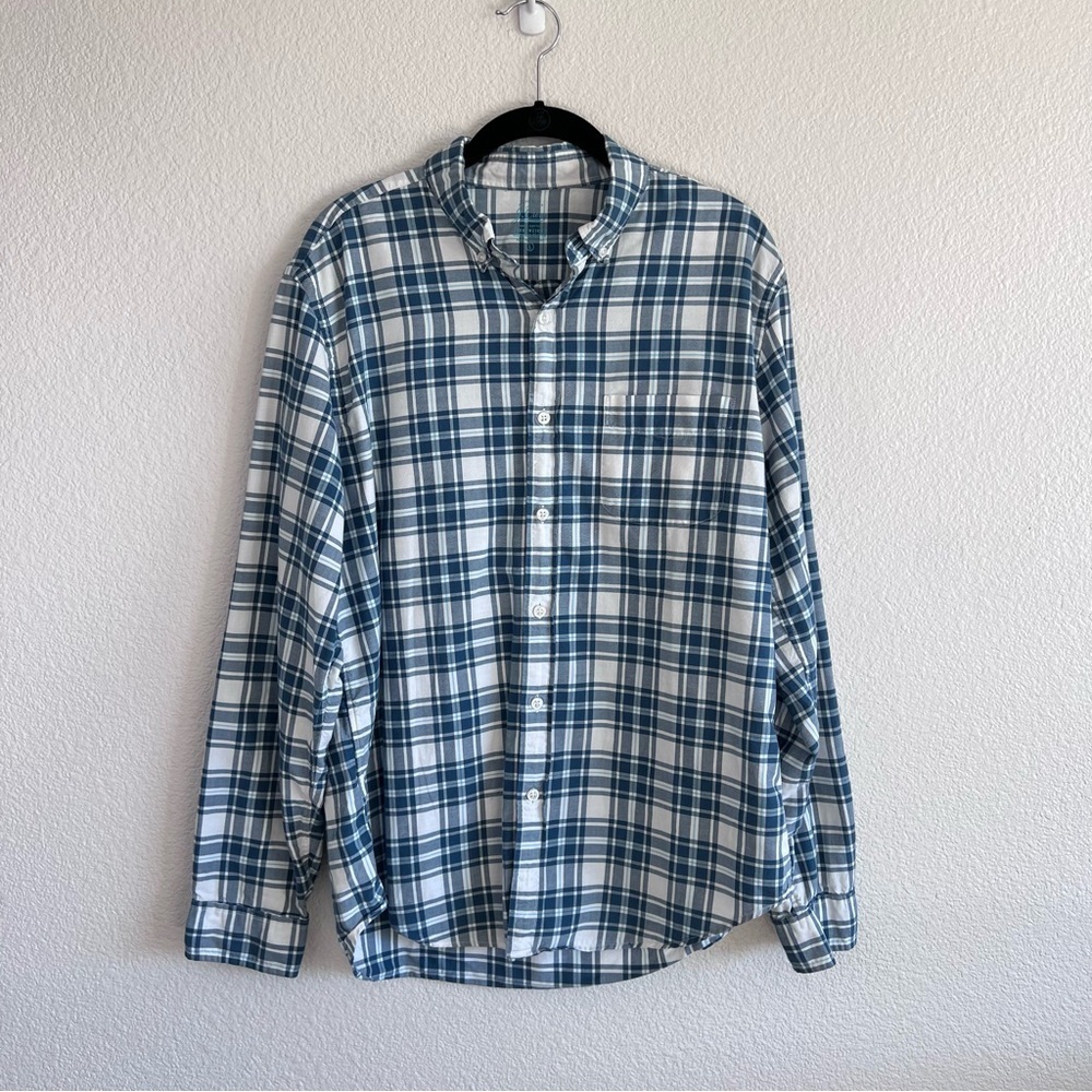 J. Crew Men’s Long‎ Sleeve Madras Oxford Shirt